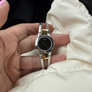 Movado Black and Gold Women's Watch